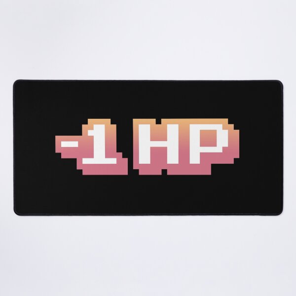 Item preview, -1 HP, Gaming Memes in Peach Pixel Typography designed and sold by Memes N Lore .