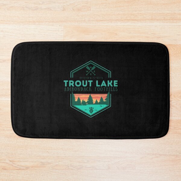 Item preview, Geometric Trout Lake Adirondack Foothills NESW oars coordinates kayak sunset designed and sold by CreativeCurious.