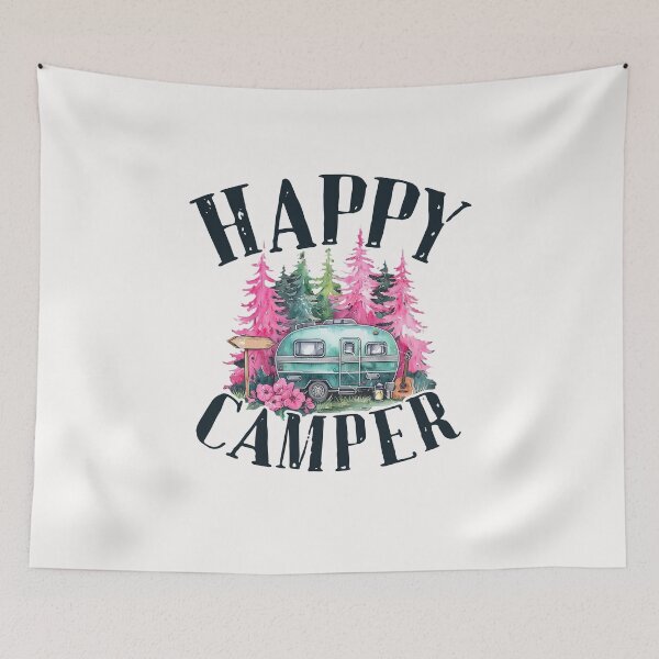 Item preview, Happy Camper Nature Outdoor Camping designed and sold by MOHITSALVI.