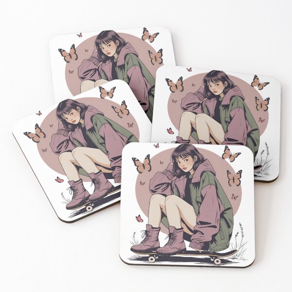 Item preview, Soft Rebellion – Butterfly Skater Girl Grunge Aesthetic designed and sold by MOTAS FASHION .