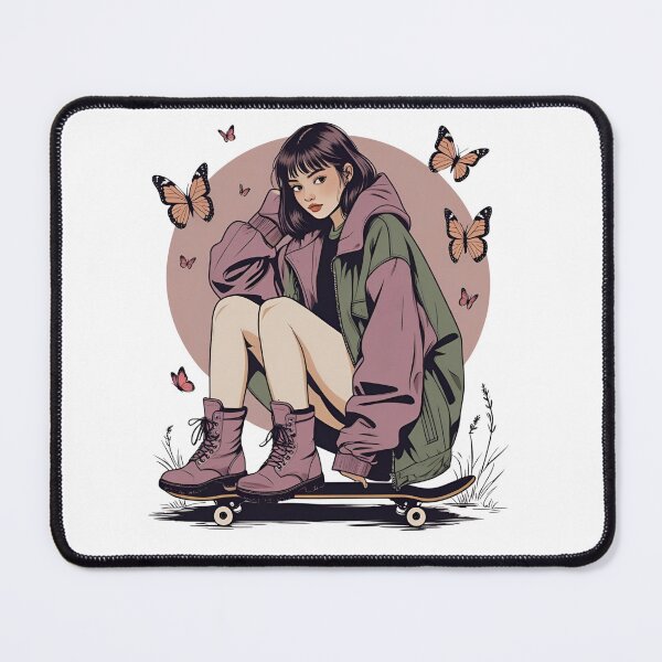 Item preview, Soft Rebellion – Butterfly Skater Girl Grunge Aesthetic designed and sold by MOTAS FASHION .
