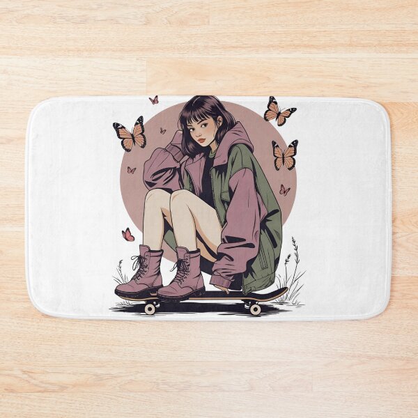 Item preview, Soft Rebellion – Butterfly Skater Girl Grunge Aesthetic designed and sold by MOTAS FASHION .