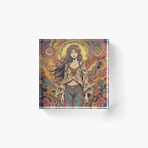 Item preview, The Psychedelic Girl designed and sold by BespokeBrushes.