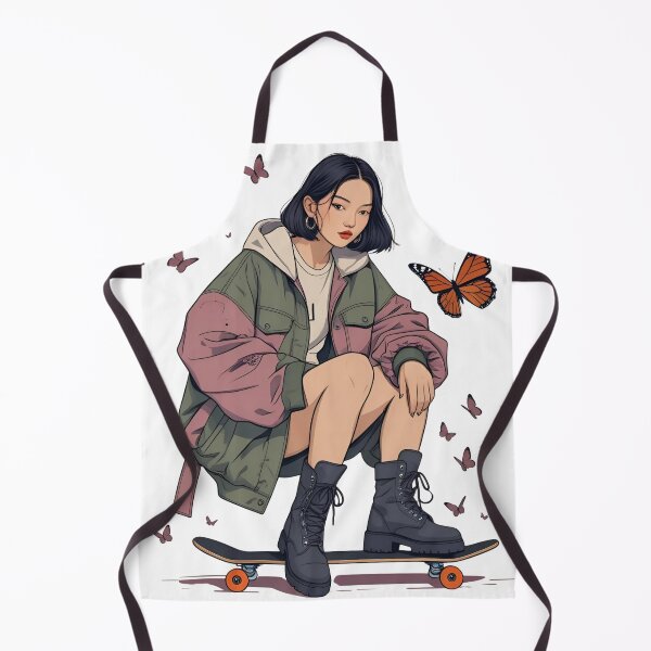 Item preview,  Indie Skater Girl – Butterfly Aesthetic Streetwear Art designed and sold by MOTAS FASHION .