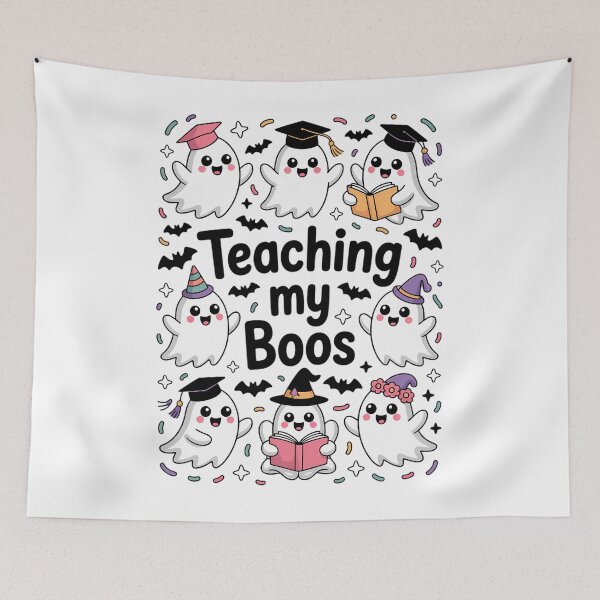 Item preview, Teaching my boos Halloween teacher designed and sold by brynatshop.