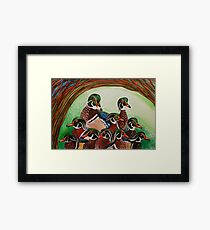 A Bunch of Wood Ducks Framed Print
