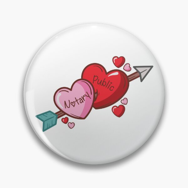 Item preview, Notary Public Valentine’s Day Hearts and Arrow Design designed and sold by NotaryLife.