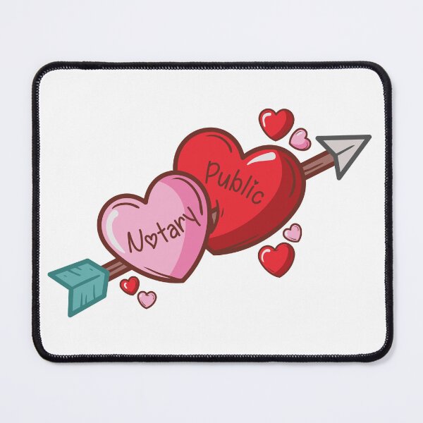 Item preview, Notary Public Valentine’s Day Hearts and Arrow Design designed and sold by NotaryLife.