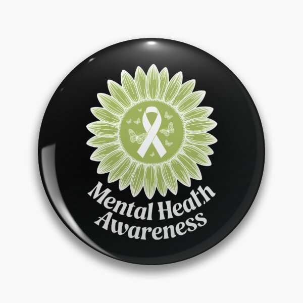 Item preview, Mental Health Awareness Month Sunflower Green Ribbon Support designed and sold by brynatshop.
