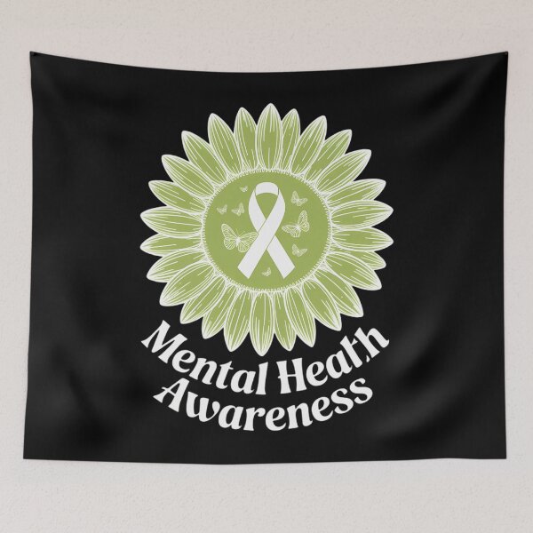 Item preview, Mental Health Awareness Month Sunflower Green Ribbon Support designed and sold by brynatshop.
