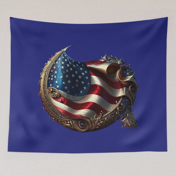Item preview, A detailed emblem featuring the American flag  designed and sold by Nok-Thep.