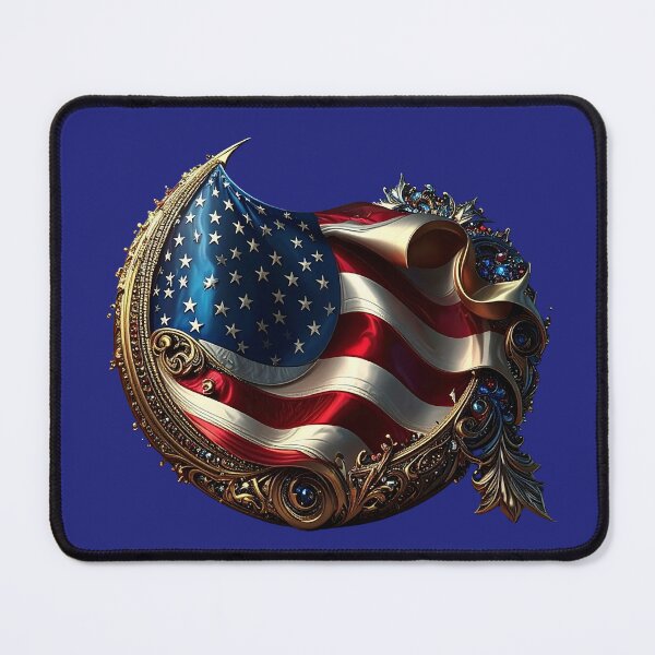 Item preview, A detailed emblem featuring the American flag  designed and sold by Nok-Thep.
