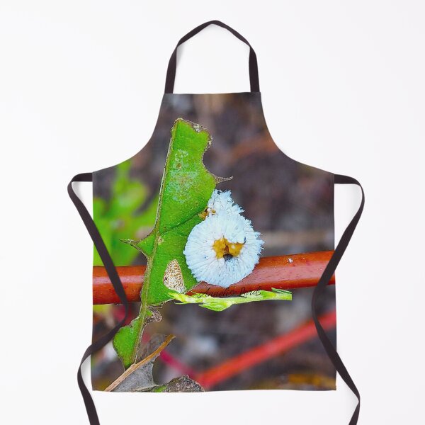 Item preview, White Caterpillar Feasting on a Leaf designed and sold by Unlimited Imagination .