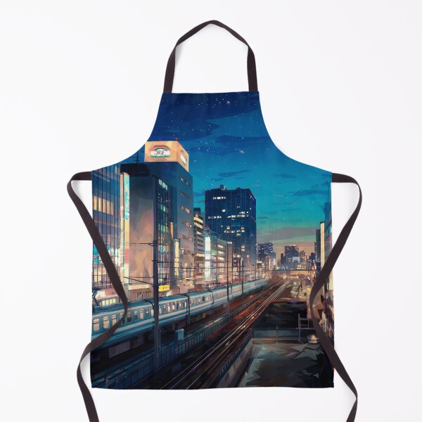 Item preview, Tokyo train landscape painting at night designed and sold by jbfart.
