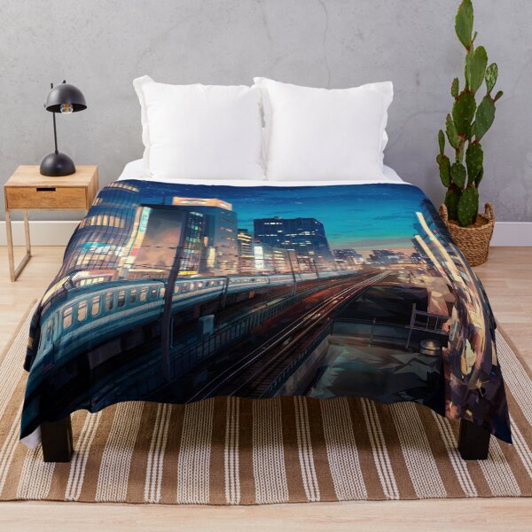 Item preview, Tokyo train landscape painting at night designed and sold by jbfart.