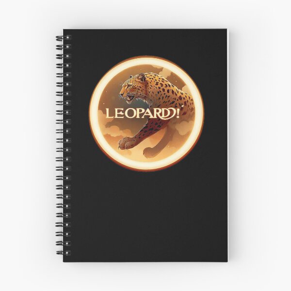 Item preview, Image 3/6 of a fantasy leopard with the large phrase "LEOPARD!" in the center inside a circle. designed and sold by Giulivo Store Graphic.