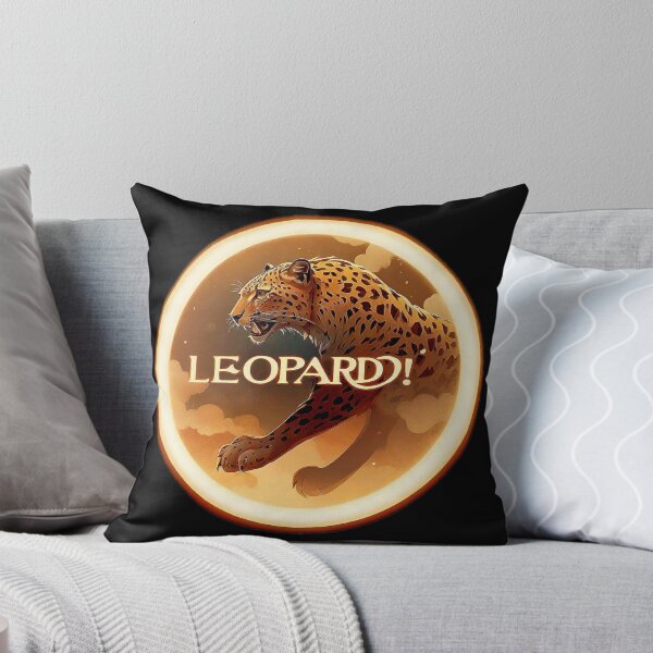 Item preview, Image 3/6 of a fantasy leopard with the large phrase "LEOPARD!" in the center inside a circle. designed and sold by Giulivo Store Graphic.