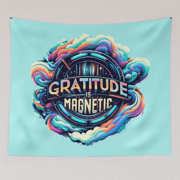 Item preview, Gratitude Is Magnetic, typography designed and sold by maxmaj.