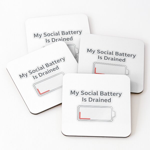 Item preview, My Social Battery Is Drained - Introvert Humor & Relatable Mood designed and sold by StickyGuys.