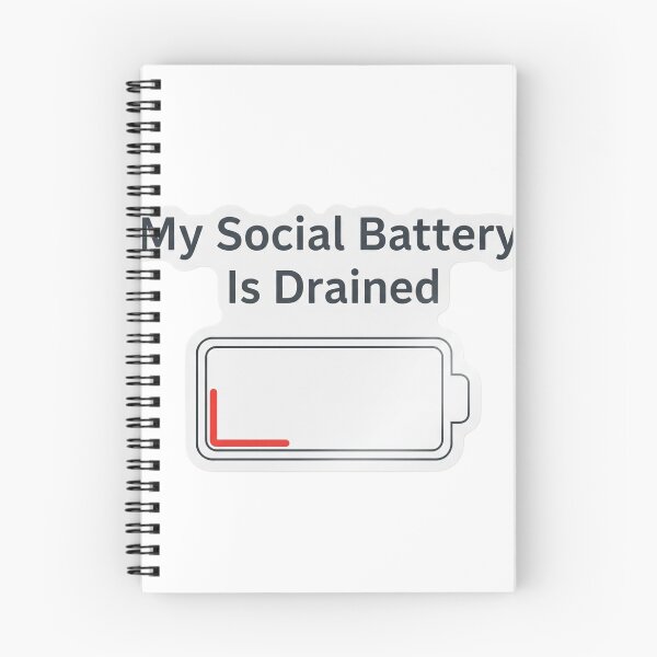 Item preview, My Social Battery Is Drained - Introvert Humor & Relatable Mood designed and sold by StickyGuys.