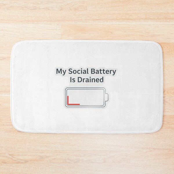 Item preview, My Social Battery Is Drained - Introvert Humor & Relatable Mood designed and sold by StickyGuys.