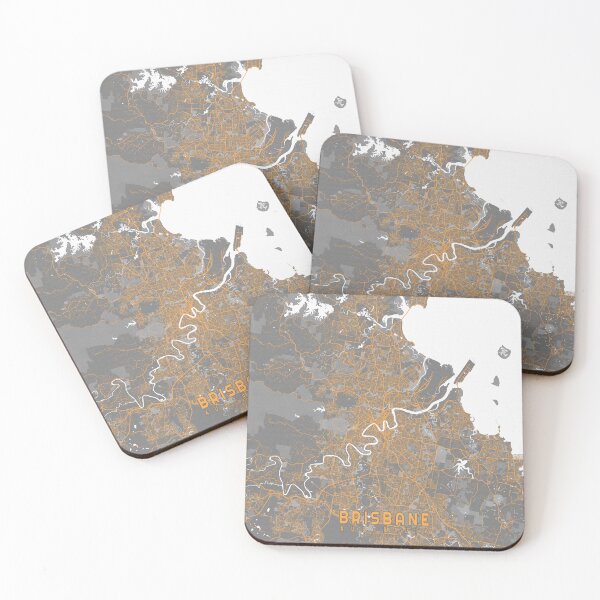Item preview, Brisbane City Map of Queensland, Australia - Bauhaus designed and sold by deMAP.