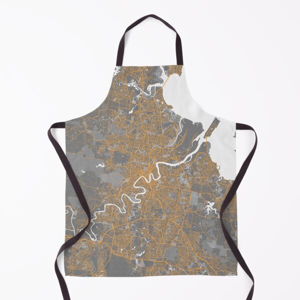 Item preview, Brisbane City Map of Queensland, Australia - Bauhaus designed and sold by deMAP.