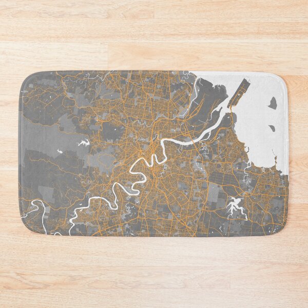 Item preview, Brisbane City Map of Queensland, Australia - Bauhaus designed and sold by deMAP.