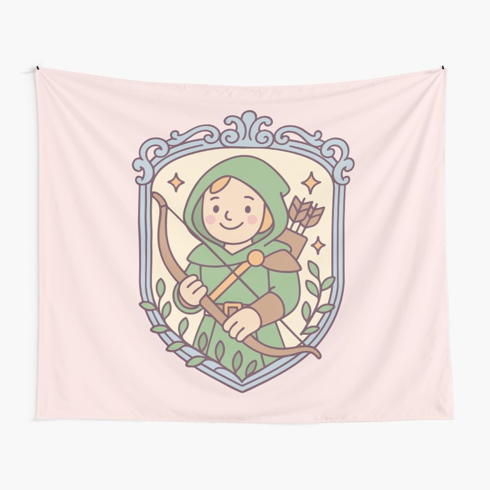 Pastel Ranger Emblem Fantasy TTRPG Throw Blanket
