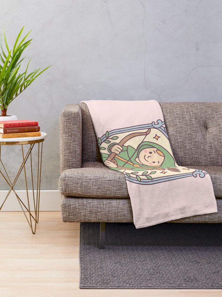 Pastel Ranger Emblem Fantasy TTRPG Throw Blanket