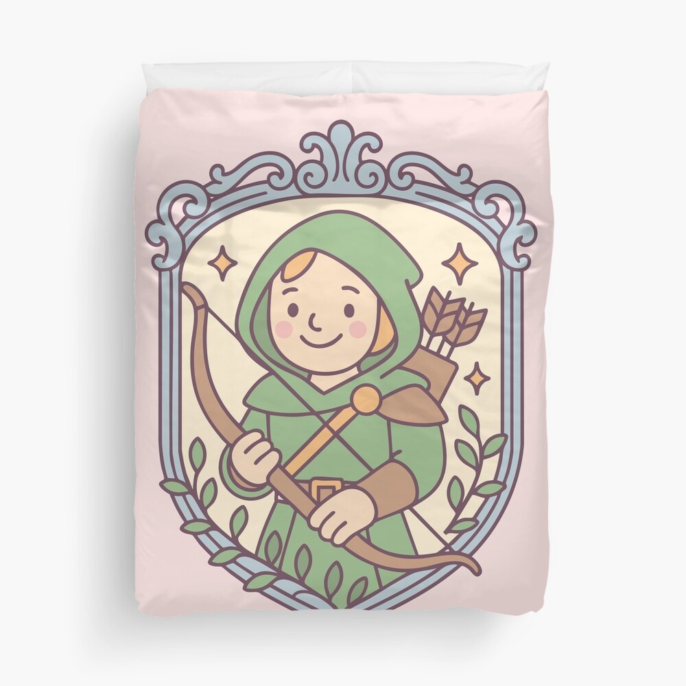 Pastel Ranger Emblem Fantasy TTRPG Throw Blanket