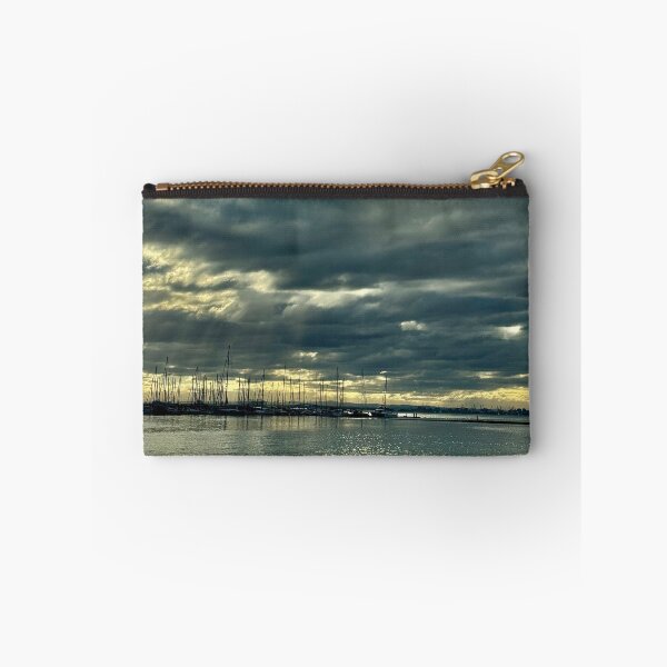 Item preview, Sun Rays Break Through Clouds Over Brighton Marina, Melbourne  designed and sold by Ink and Echo Print Designs.