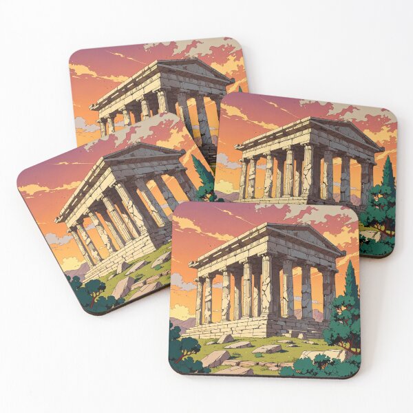 Item preview, Greek temple in ruins designed and sold by BespokeBrushes.