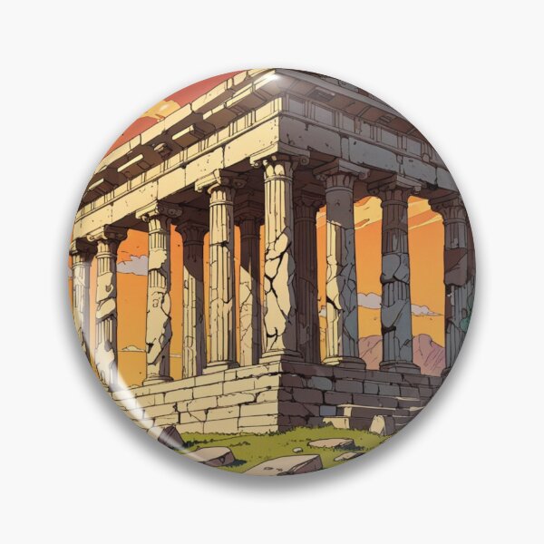 Item preview, Greek temple in ruins designed and sold by BespokeBrushes.