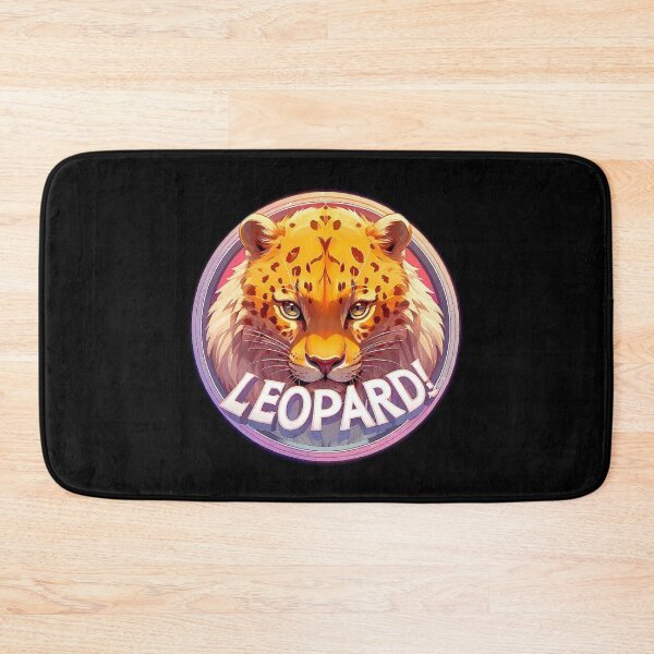 Item preview, Image 4/6 of a fantasy leopard with the large phrase "LEOPARD!" in the center inside a circle. designed and sold by Giulivo Store Graphic.