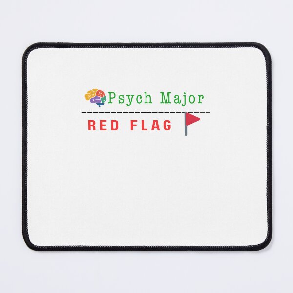 Item preview, Psych Major Red Flag – Self-Aware College Sticker designed and sold by The Campus Cart.