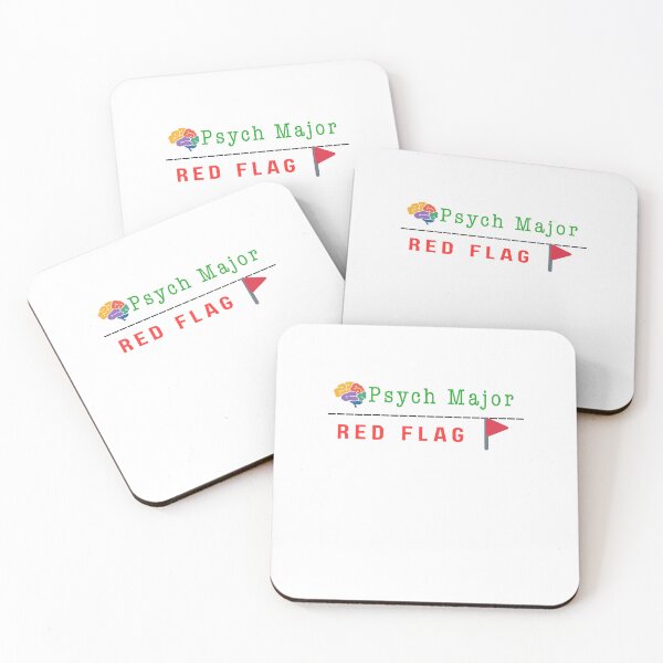 Item preview, Psych Major Red Flag – Self-Aware College Sticker designed and sold by The Campus Cart.
