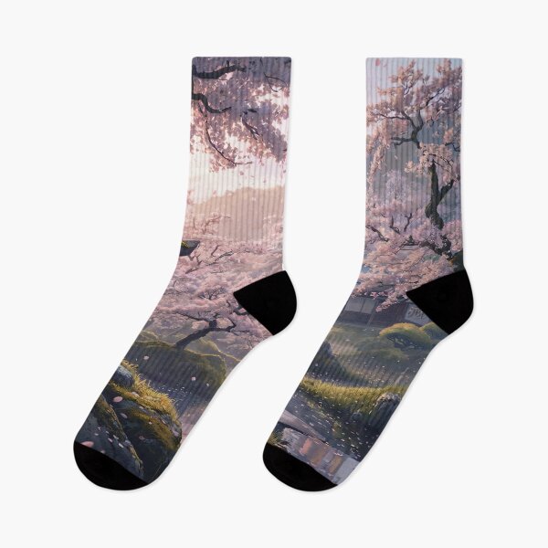 Item preview, Sakura temple, Japanese landscape, cherry blossoms digital designed and sold by jbfart.