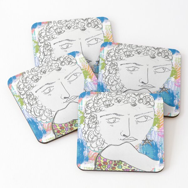 Item preview, The Floral Bustier Androgyny Face Star Illustration Joe Denny Jimmy Alloul ldandrade designed and sold by Licorice Moon.