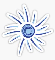 Blue Sun Outline Sticker