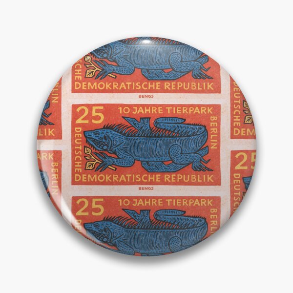 Item preview, East Germany Iguana Stamp Poster designed and sold by retrographics.