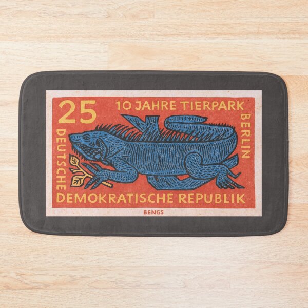 Item preview, East Germany Iguana Stamp Poster designed and sold by retrographics.