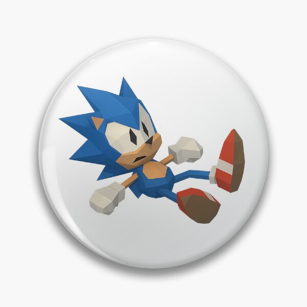 Item preview, Fallen Down Sonic - Low Polygon Sticker designed and sold by LowPolyHub.