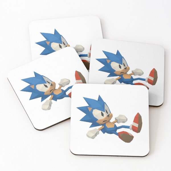 Item preview, Fallen Down Sonic - Low Polygon Sticker designed and sold by LowPolyHub.