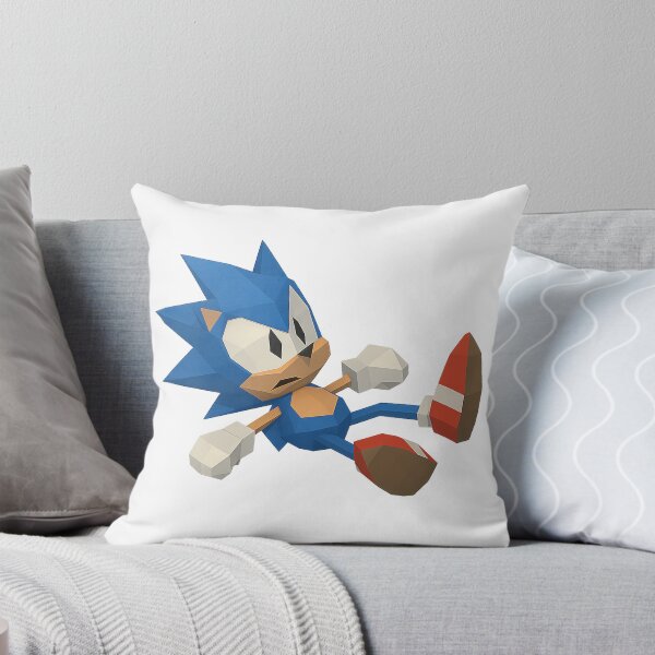 Aperçu de l'œuvre Fallen Down Sonic - Autocollant à faible polygone créée et vendue par LowPolyHub.