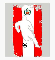 Peru Flag Soccer Player Photographic Print