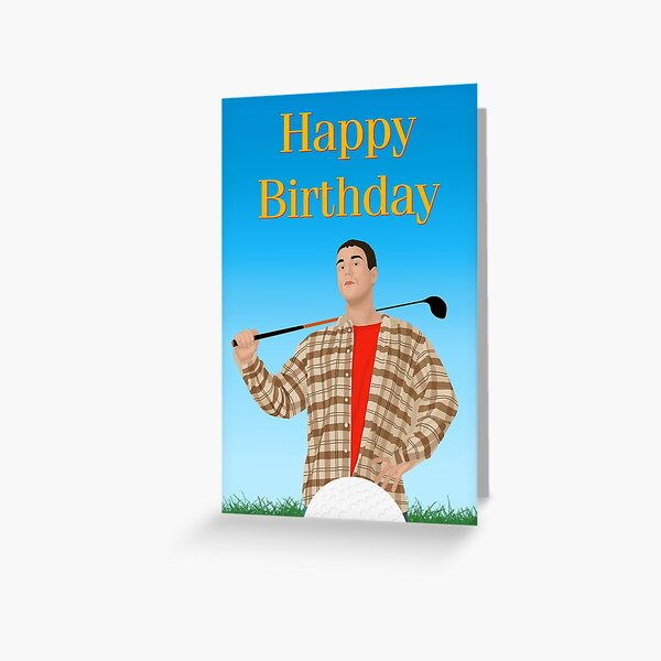 Item preview, Funny Birthday Card - Happy Gilmore - Adam Sandler designed and sold by Pink Peach Cards.