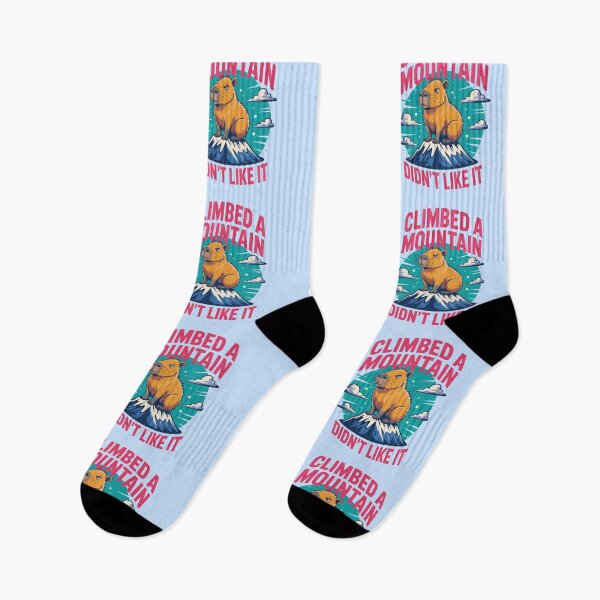 Item preview, Funny Capybara Mountain Climbing Meme Design designed and sold by MonkiFlipp.