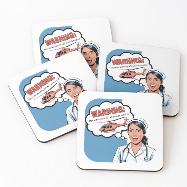 Item preview, Warning: Spontaneously Talk Air Medical - Flight Nurse designed and sold by CuteDesignables.