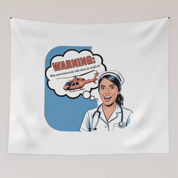 Item preview, Warning: Spontaneously Talk Air Medical - Flight Nurse designed and sold by CuteDesignables.